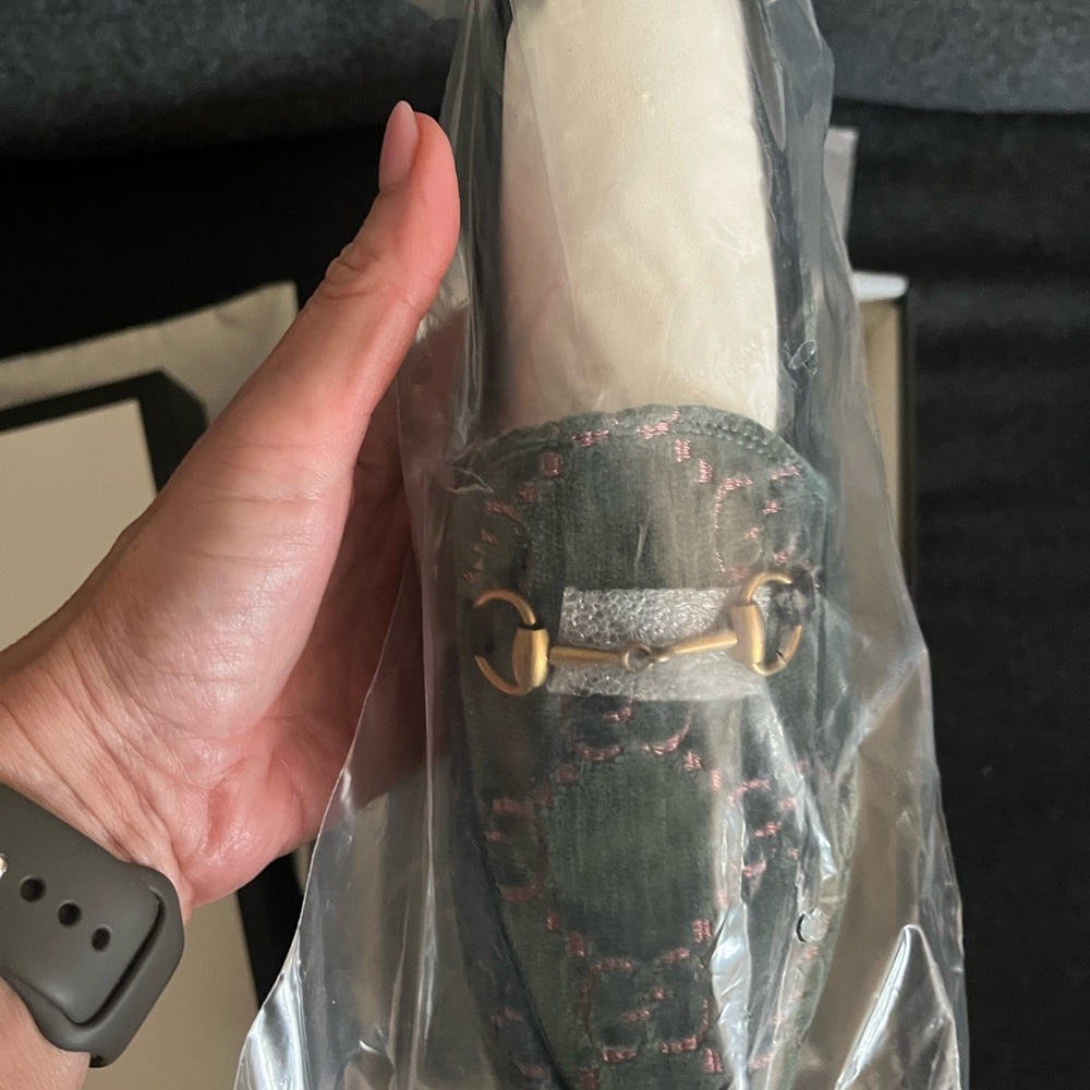 Gucci Authentic Jordaan loafer blue 38.5 NWT Box with Dust Bag BRAND NEW IN BOX - Picture 12 of 16